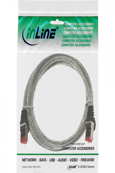 InLine Cat.6 S/FTP PiMF patch cable transparent 0.3m