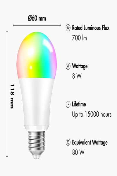 LogiLink Wi-Fi Smart LED-lampa Tuya-kompatibel - SH0121