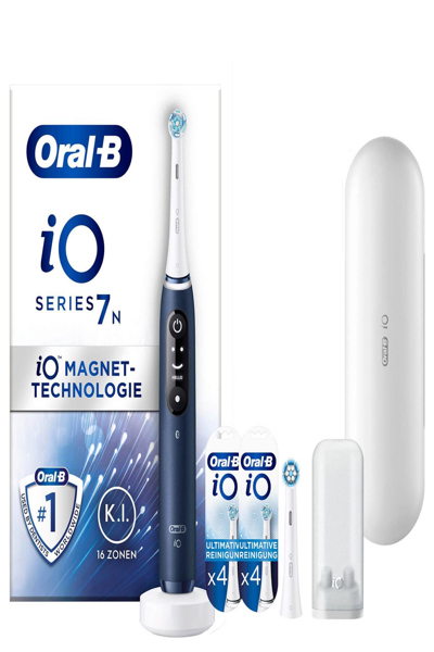 Braun iO Series 7N Sapphire Blue - Adult - Vibrating toothbrush - Daily care - Deep clean - Gum care - Sensitive - Whitening - Blue - Round - Battery - 409311