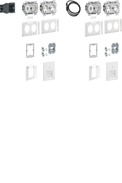 Hager GAPSET2 2x RJ-45 Blanc 16A