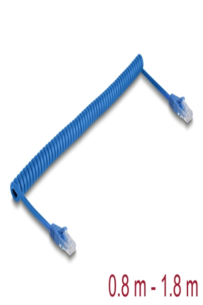 Delock RJ45 Spiralkabel Stecker zu Cat.6 UTP - Network - CAT 6 - 90362
