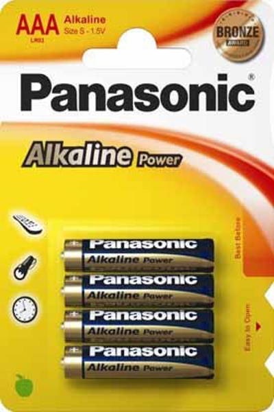 12x4 Panasonic Alkaline Power Micro AAA LR03 - LR03APB/4BP