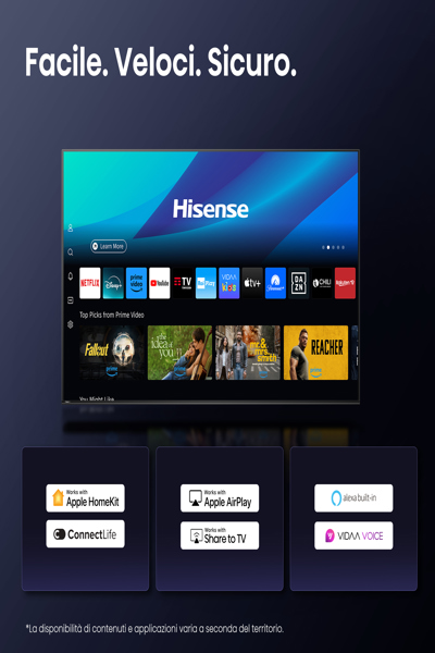 HISENSE 65A6Q 65" 4K ULTRA HD SMART TV BLACK - 65A6Q