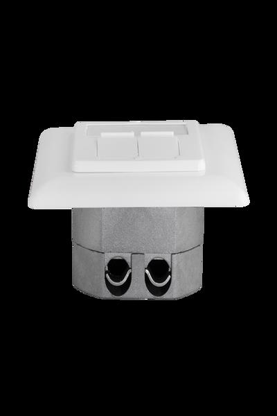 LogiLink Cat.6A Nätverksuttag 2xRJ45 Skärmad signal Vit - NP0127