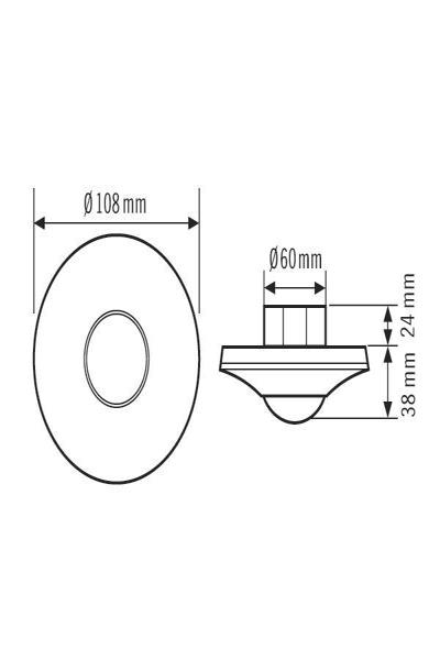 Esylux MD-C 360i/8 BK EP10055416Decken-Bewegungsmelder EP10055416
