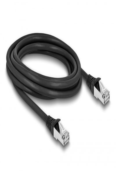 Delock RJ45 Network Cable Cat.6A S/FTP PUR Outdoor 3 m - Cat6a - S/FTP (S-STP) - RJ-45 - RJ-45 - Black - 80136