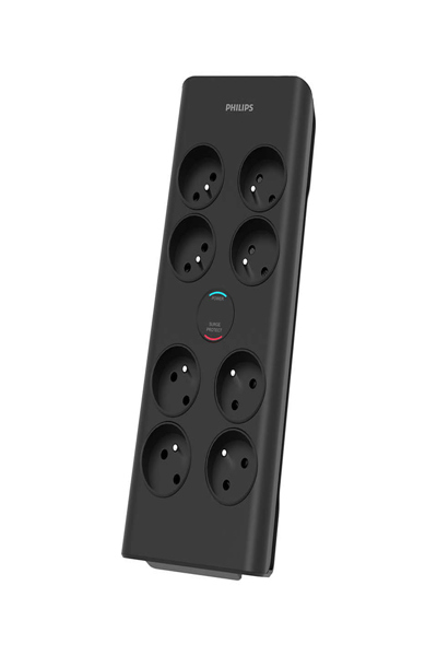 Philips SPN7080BA/60, 900 J, 8 AC outlet(s), 3680 W, 16 A, Black, 2 m