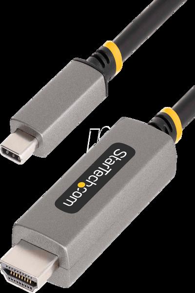 StarTech.com 6ft (2m) USB-C to HDMI Adapter Cable, 8K 60Hz, 4K 144Hz, HDR10, USB Type-C to HDMI 2.1 Video Converter Cable, USB-C DP Alt Mode/USB4/Thunderbolt 3/4 Compatible - 135B-USBC-HDMI212M