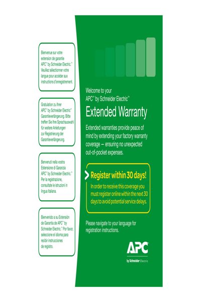 Extension de garantie APC pour 1 NetBotz série 7