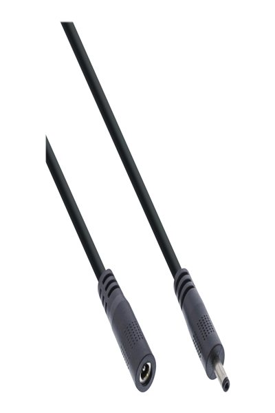 Rallonge CC InLine - CC mâle/femelle 3,5 x 1,35 mm - AWG 18 - noir 3 m