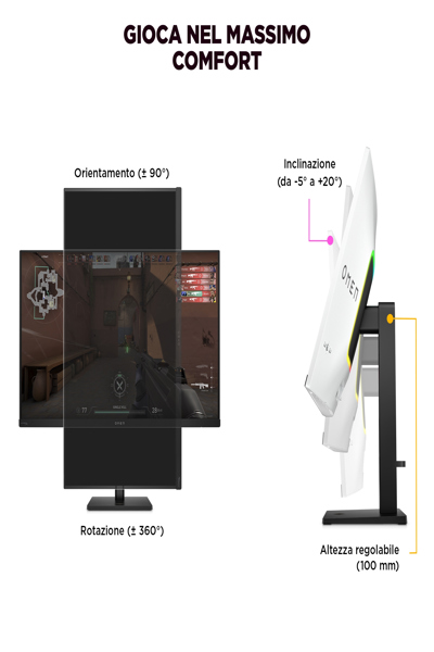 HP OMEN Transcend 32 UHD OLED Gaming Monitor: 32-inch 4K OLED gaming monitor. - 9R181AA#ABB