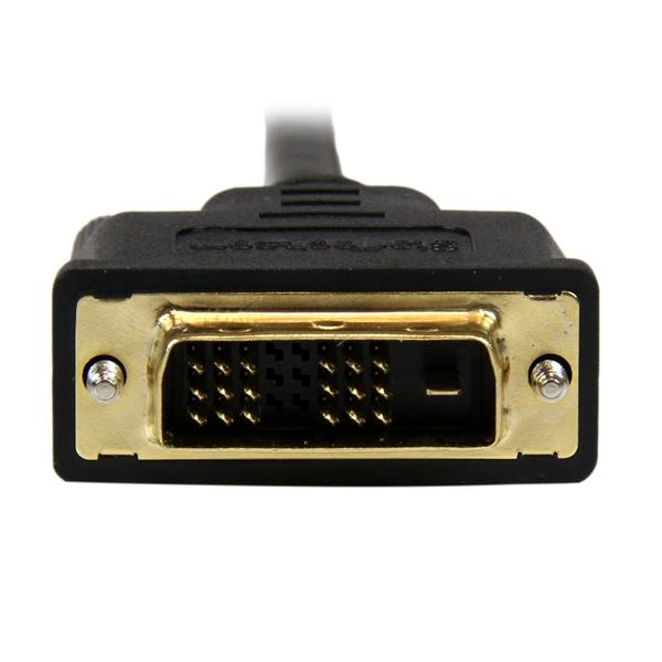 StarTech 2m Micro HDMI to DVI-D Cable - M/M - 2 m - Micro-HDMI - DVI-D - Gold - Black - Polyvinyl chloride (PVC) - HDDDVIMM2M