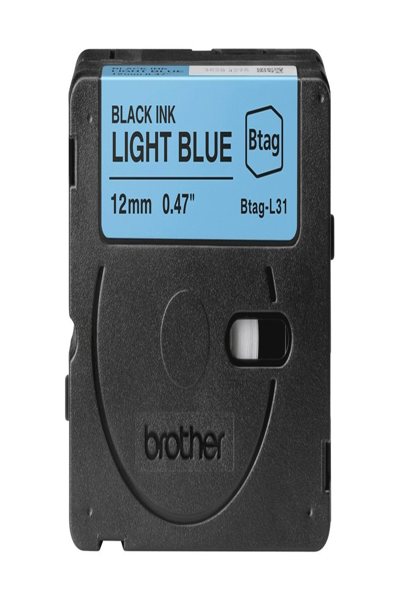 Brother BTAG-L31 svart på ljusblått - BTAGL31