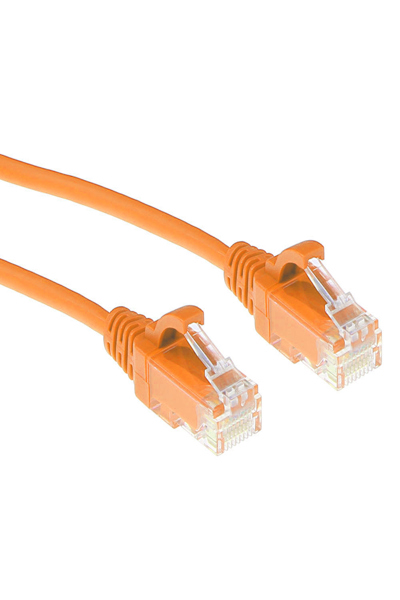 ACT Orange 10 meter LSZH U/UTP CAT6 datacenter slimline patch cable snagless with RJ45 connectors - 10 m - Cat6 - U/UTP (UTP) - RJ-45 - RJ-45 - Orange
