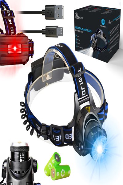 Lampe frontale LED LOKI USB-PORT EFL-057 Extralink