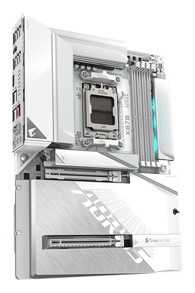 GIGABYTE AORUS X870 STEALTH ICE MOTHERBOARD ATX - X870 A STEALTH ICE