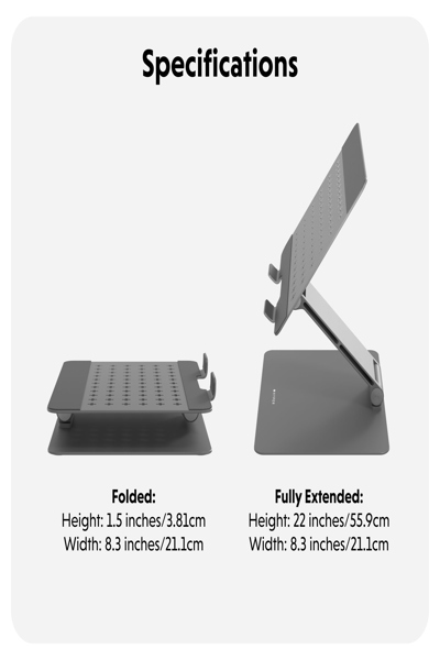 Targus Hyper HyperSpace Flex Laptop Stand - Grey - HS1150GYGL