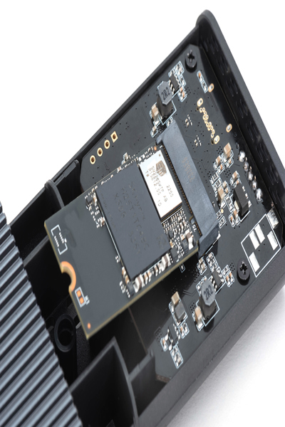 DIGITUS USB M.2 hårddiskkabinett, SSD, extern, NVMe, 40 Gbps, USB 4.0, aluminium, verktygslös - DA-71158