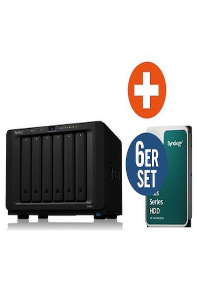 Système NAS Synology DS1621+ 6 baies avec 6 disques durs HAT3310-16T - Serveur de stockage - NAS