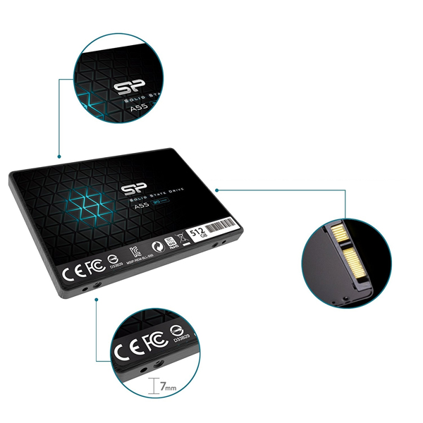 Silicon Power Ace A55 - Solid state-enhet 512 GB - SP512GBSS3A55S25