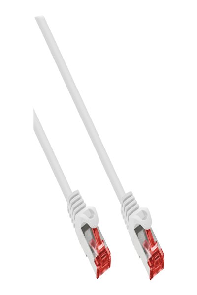 Câble de raccordement InLine (50 pièces) en vrac - S/FTP PiMf - Cat.6 - PVC - CCA - blanc - 1,5 m