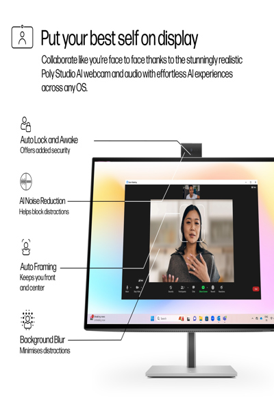 HP Series 7 Pro 4K Conferencing Monitor: 27-inch (727pm) Flat Screen