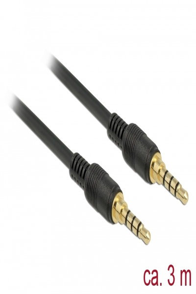 Delock 85601 - 3.5mm Male to 3.5mm Male Audio Cable - 3 m - Black - 85601