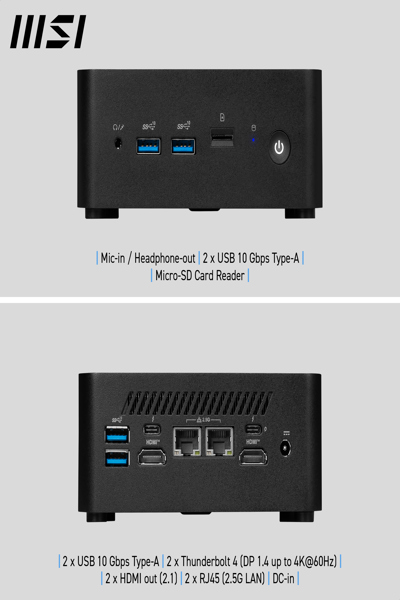 MSI Cubi NUC 1M Intel Core i3 100U Desktop 8GB RAM 512GB SSD Mini PC Win - CUBI NUC 1M I3 100U FS 8GB 512GB W11P
