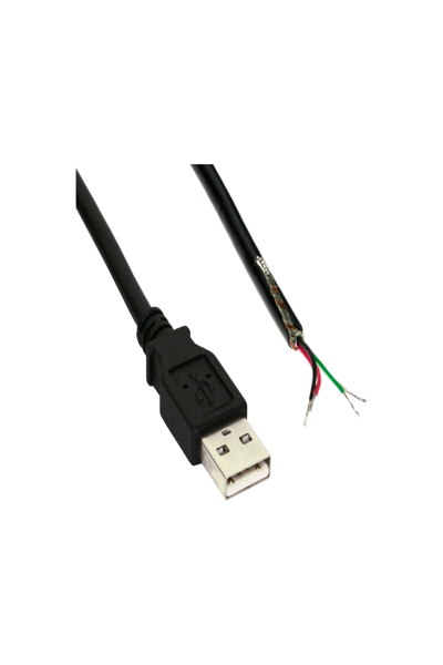 Câble USB 2.0 InLine Type A mâle / extrémité ouverte - noir - 2 m