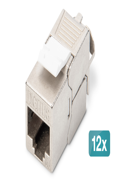 DIGITUS CAT 6A Keystone module shielded 12 pcs - DN-93615-12