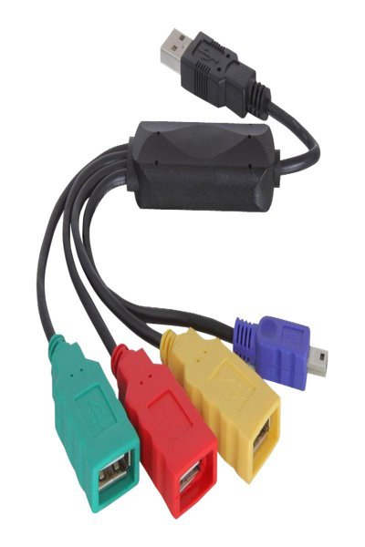 Delock USB 2.0 external 4-port cable HUB - 61724