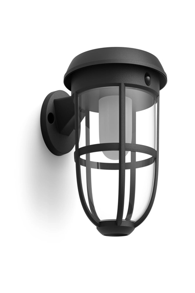 Philips Radii Wall Light 1.3W - Outdoor wall lighting - Black - Plastic - IP44 - Facade - Garden - Patio - III