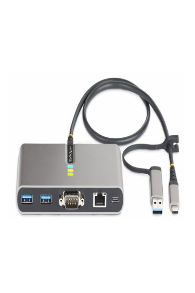 StarTech.com 2-Port USB-C/A Hub with GbE RS232 - 5G2A1SGBB-USB-C-HUB