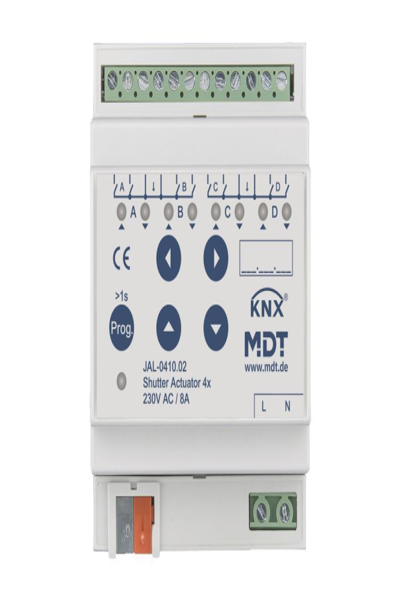 Actionneur de store MDT JAL-0410.02 quadruple 10 A 230 V CA