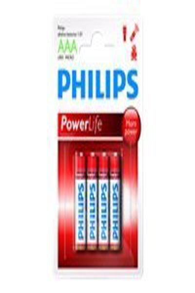 Philips Power Alkaline Battery LR03P4B/10 - Single-use battery - Alkaline - 1.5 V - 4 pc(s) - 42 mm - 10 mm