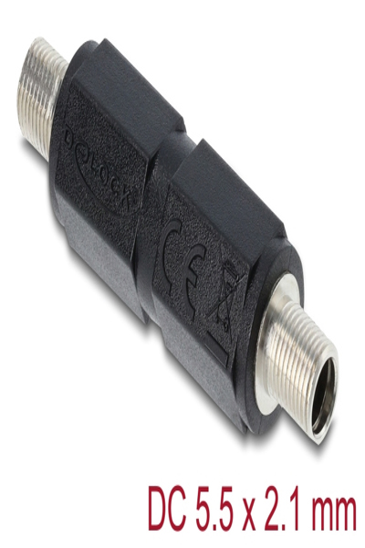 Delock Barrel Plug Adapter DC 5.5 x Jack with Thread - 90941