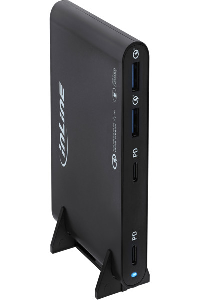 Chargeur USB GaN en ligne 120 W 2 x USB-C 2 x USB-A Noir