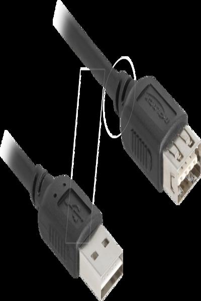 Delock USB 2.0 VerlÃƒÂ¤ngerungskabel EASY Typ-A Stecker zu Buchse - Digital - Extension Cable - 81514