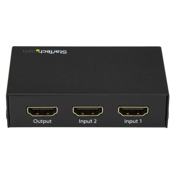 StarTech 2-Port HDMI Switch - 4K HDMI Switch Box - Ultra HD 4K 60Hz - Video/Audio Switch - 2 x HDMI - Desktop (VS221HD20) - VS221HD20