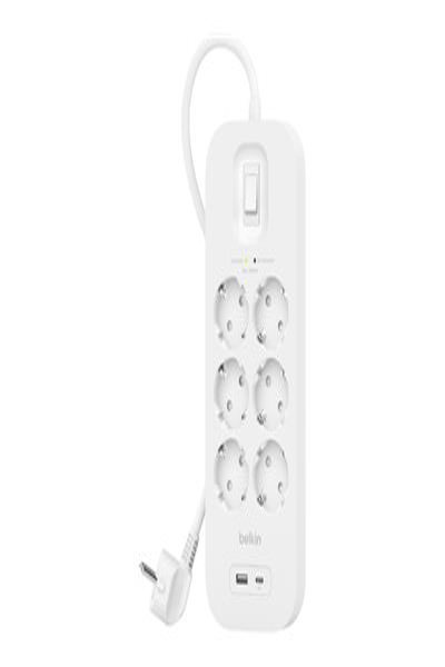 Belkin Protection contre les surtensions avec USB-C 6 prises - SRB002VF2M