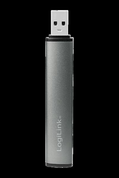 LogiLink USB 3.2 Card Reader 2-Port Hub Grey - UA0394
