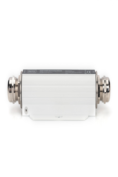 DIGITUS Gigabit Outdoor 100W PoE Surge Protector - 60 V - 120 V - 1000 Gbit/s - White - Aluminium - IP67 - DN-95425