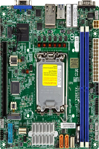Supermicro X13SCL-IF, Intel, LGA 1700, Intel® Pentium®, Intel® Xeon®, DDR5-SDRAM, 128 Go, DIMM