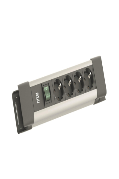 Bachmann CONNECTUS 4xCEE7/3 1xSchalter 2.0m CEE7/7 Grau