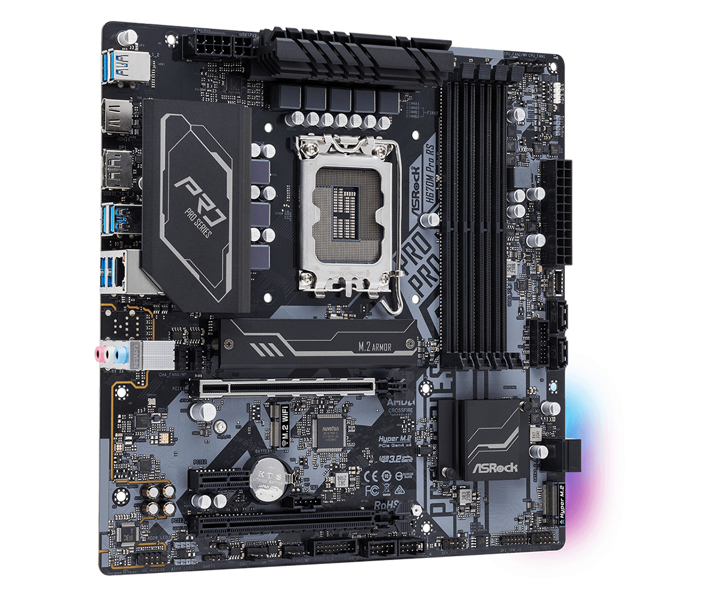 ASRock H670M Pro RS - Mainboard - micro ATX - LGA1700 socket - 90-MXBHK0-A0UAYZ
