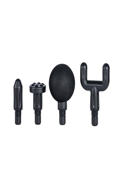 Mini pistolet de massage Extralink noir avec 4 embouts