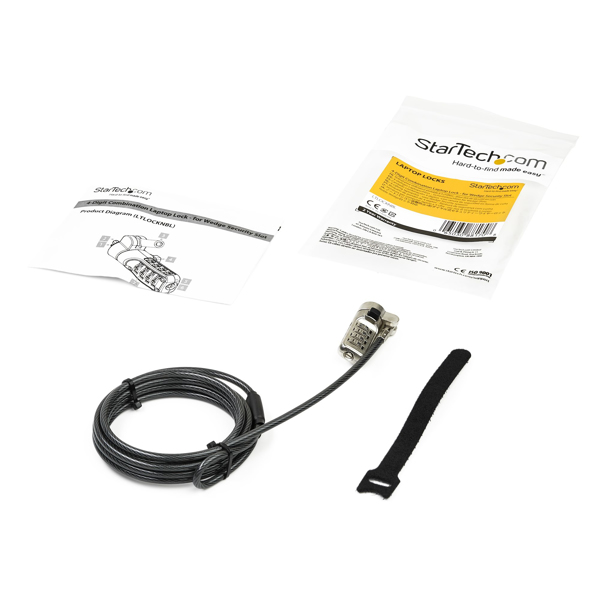 StarTech LTLOCKNBL Laptop Security Lock 4-Digit Combination - LTLOCKNBL