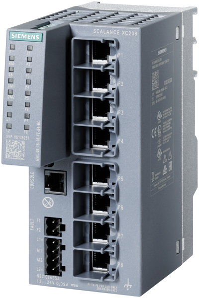 Siemens SIEM 6GK5208-0BA00-2AC2 SCALANCE XC208 manageable Layer 2 IE Switch 8x - Switch - WLAN