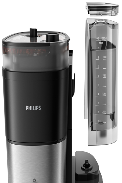 Philips HD7900 - Drip coffee maker - 1.25 L - Coffee beans - Built-in grinder - Black - Silver - HD7900/50