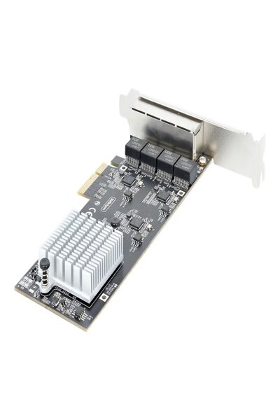 StarTech.com 4-portars 2,5 Gbps NBASE-T PCIe nätverkskort, Intel I225-V-chip, fyrportars nätverkskort för datorer, multi-gigabit nätverkskort, PCI Express-server-LAN-kort, stationärt Ethernet-gränssnittskort, PCI Express 2.0 (PR42GI-NETWORK-CARD) - PR42GI-NETWORK-CARD